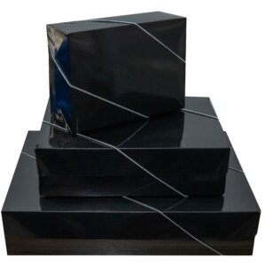 Caixa Retangular lisa Flexível com Elástico Color Preto (10 UNI)